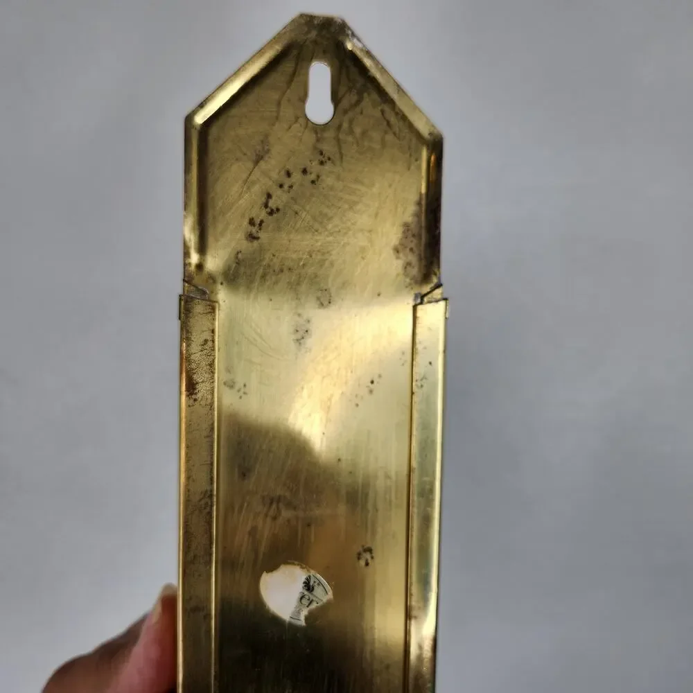 Brass Pineapple Long Match Box Holder Tropical Beach House Decor